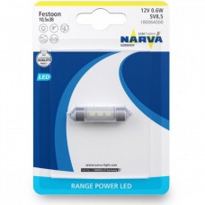 Габарит LED Narva SV8.5 10.5х38 LED 12V 0,6W 6000K (1шт.) 180064000