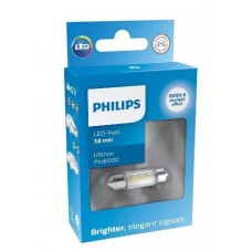 Габарит LED Philips White Ultinon Pro6000 12V C5W 38mm 6000K (1шт.) 11854CU60X1