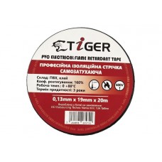Ізолента TIGER ПВХ самозатухаюча чорна