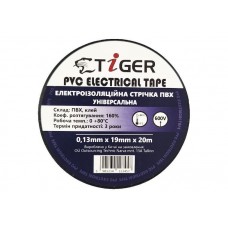 Ізолента TIGER ПВХ універсальна чорна