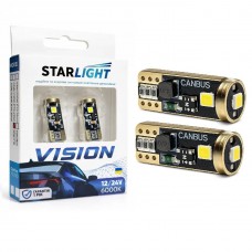 Габарит LED StarLight Vision W5W (T10) K36-T10 LED W2.1X9.5d White 6000K 12/24V