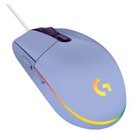Дротова мишка Logitech G102 Lightsync Lilac. Геймерська мишка з підсвічуванням. 