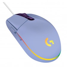 Дротова мишка Logitech G102 Lightsync Lilac. Геймерська мишка з підсвічуванням.